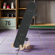 HAMPPLIES Freestanding Wooden Surfboard Stand for Skateboard Storage and Display
