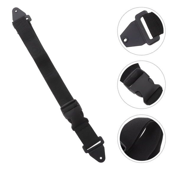 HAMPPLIES Trash Can Lock Strap Black Durable Outdoor Garbage Bin Lid Fixer