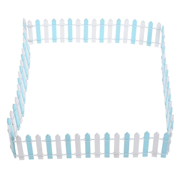 HAMPPLIES Decorative Small Garden Picket Fence, Multi-Color Resin Outdoor Fence , 1 Piece Lawn Border