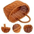 thumbnail image 1 of HAMPPLIES Ginger Storage Basket 1Piece Woven from Natural Rattan and PP for Kitchen Use in Brown, 1 of 8