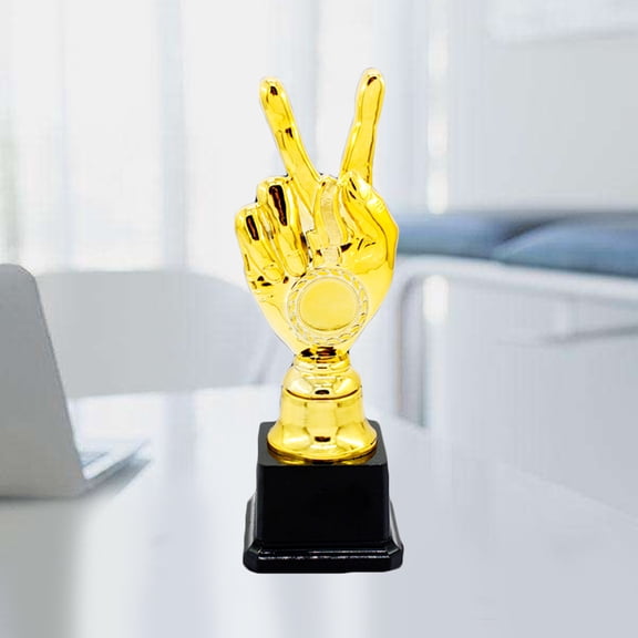 HAMPPLIES Golden Award Trophy Cup, Plastic Construction for Various Recognition and Achievement Celebrations
