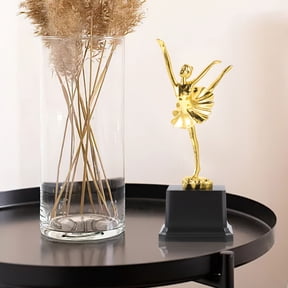 HAMPPLIES Golden Plastic Ballet Figurine Trophy for Award Decoration, Elegant Dance Prize Display
