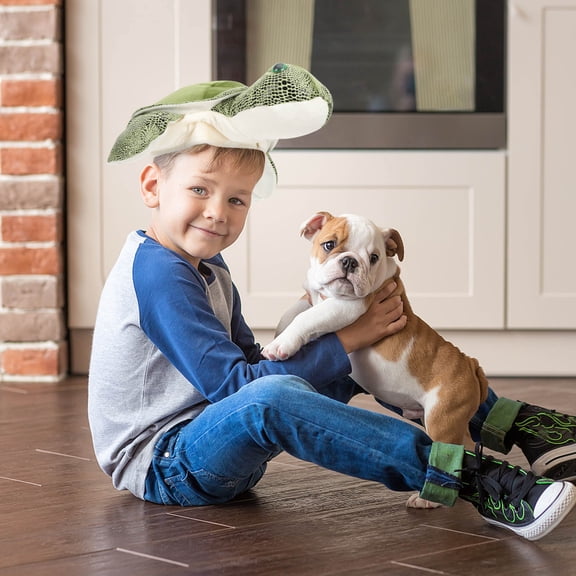 HAMPPLIES Soft Green Plush Turtle Hat Animal Costume Cap for Parties, Festivals, Celebrations and Dress-Up Events