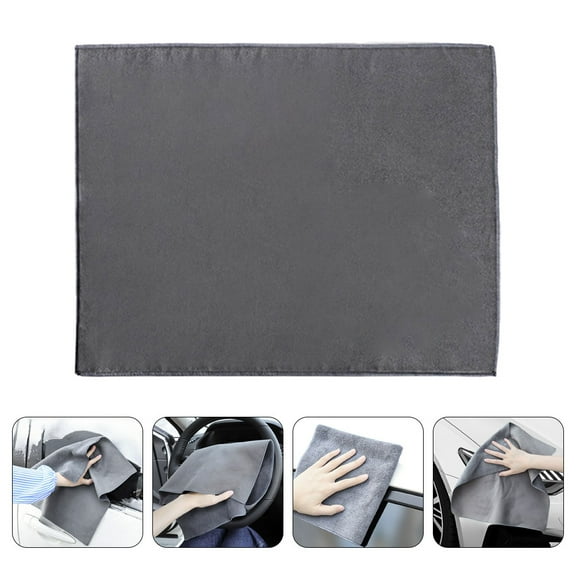 HAMPPLIES Grey Super Absorbent Car Drying Towel Thick Material for Home Use No Water Spots