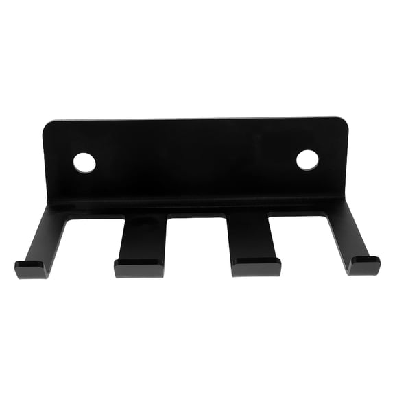 HAMPPLIES Gym Wall Mount Barbell Rack Black Vertical Holder with Storage Hooks for Accessories