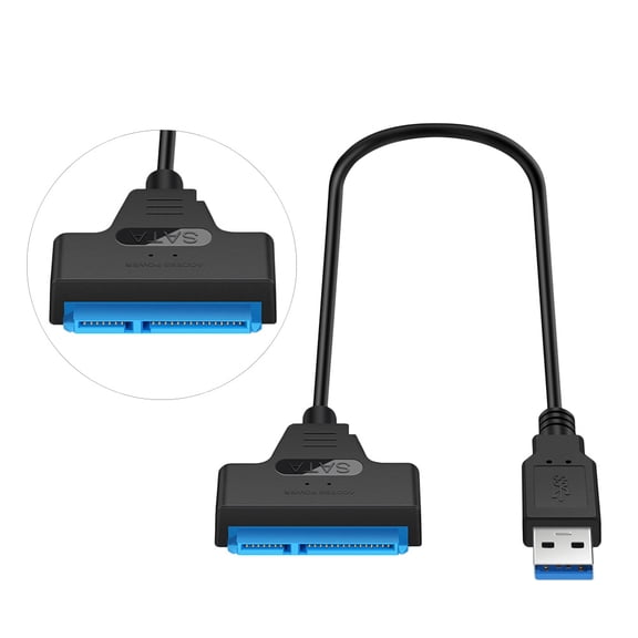 HAMPPLIES Hard Drive Cable USB 3.0 External Hard Disk Adapter for Data Transfer Black