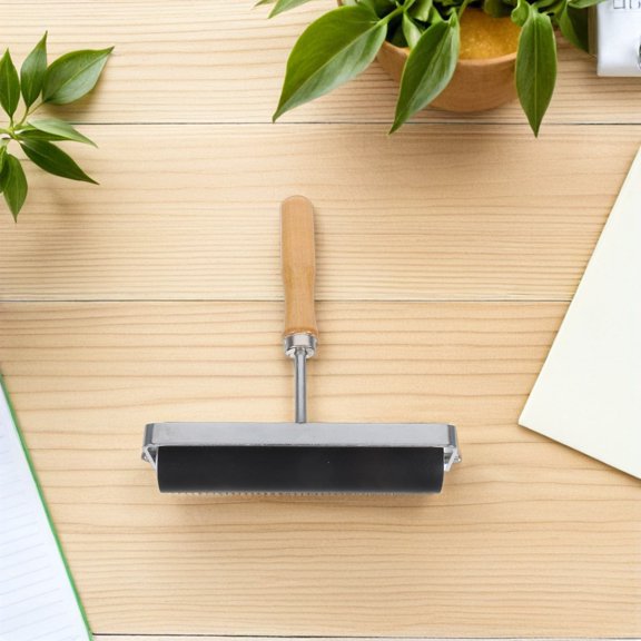 HAMPPLIES Hard Rubber Printmaking Roller Tool with Smooth Ink Application for Block Printing Projects