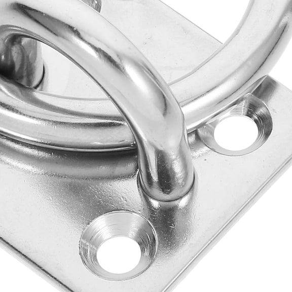 HAMPPLIES Heavy Duty Stainless Steel Eye Plate Pad Eye Hook for Fishing, Plated Hardware