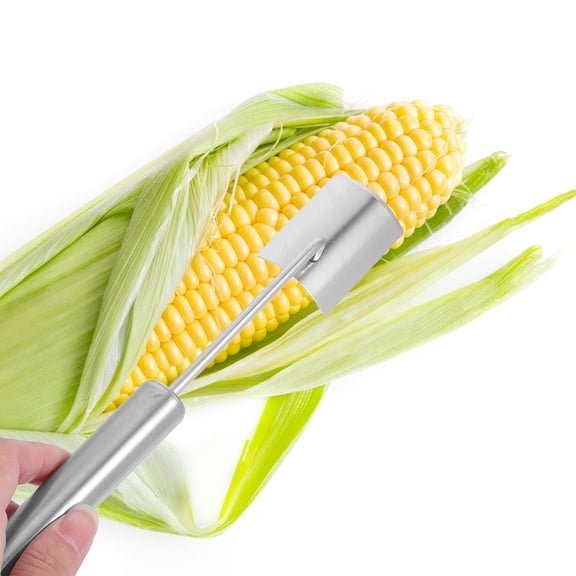 HAMPPLIES Heavy Duty Stainless Steel Corn Sheller Tool with Long Handle for Simple Corn Preparation