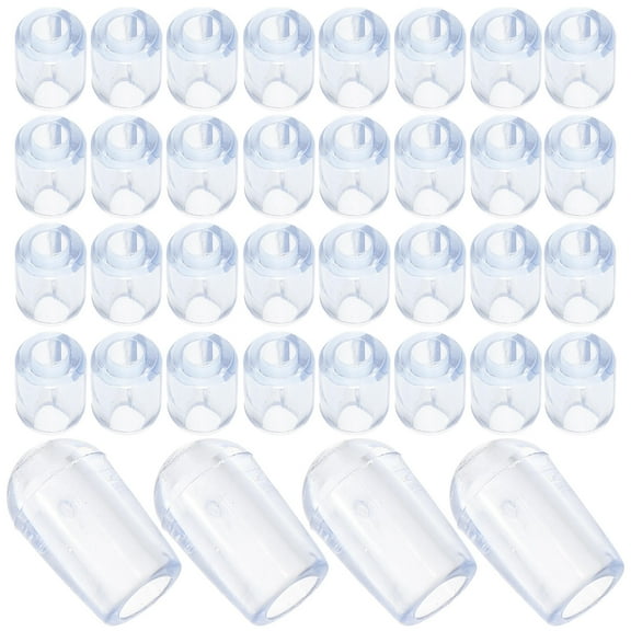 HAMPPLIES Kitchen Sink Protector 80Pcs Clear PVC Round Sink Grid Feet For Kitchen Wire Rack