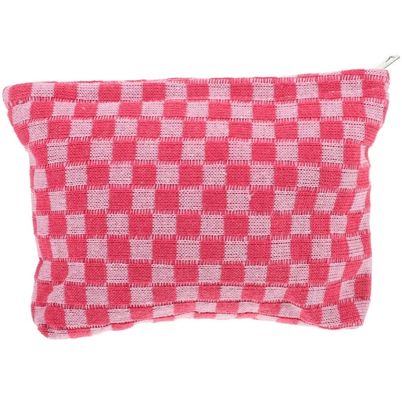 HAMPPLIES Ladies Toiletry Bags 1Pack Rectangular Shape Pink Polyester For Women Travel Use