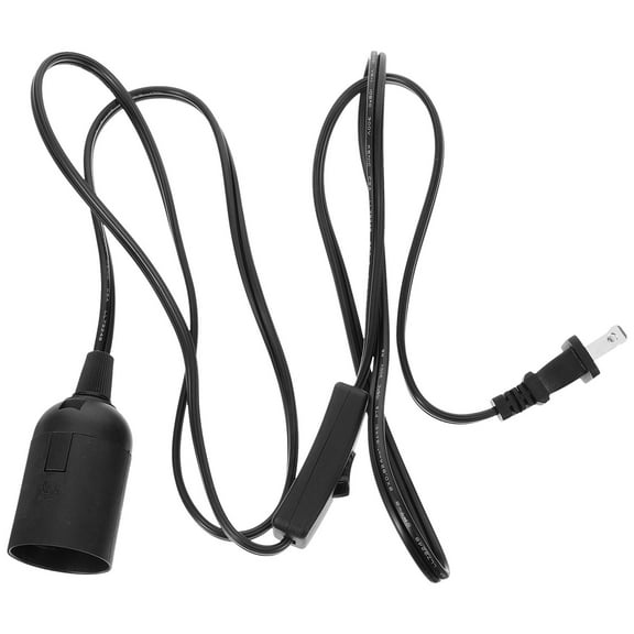 HAMPPLIES Black Lamp Socket with Cord and Switch for Versatile Lighting Needs
