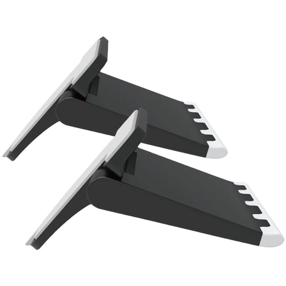 HAMPPLIES 2-Pack Portable Laptop Riser with Adjustable Height, Black ABS Stand for Home, Office, and Back to School Use