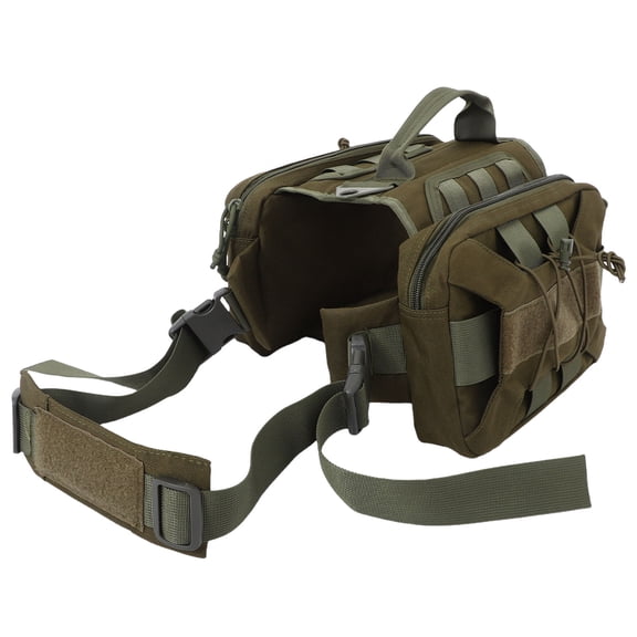 HAMPPLIES Large Dog Hiking Saddle Bag Backpack Harness with Durable Nylon and Side Pockets