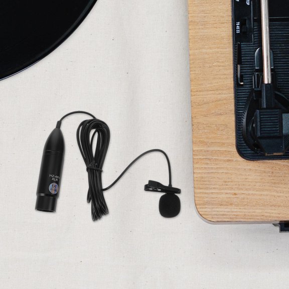 HAMPPLIES Versatile Black Lavalier Microphone with Xlr Three-Pin Plug for Speeches and Live Audio