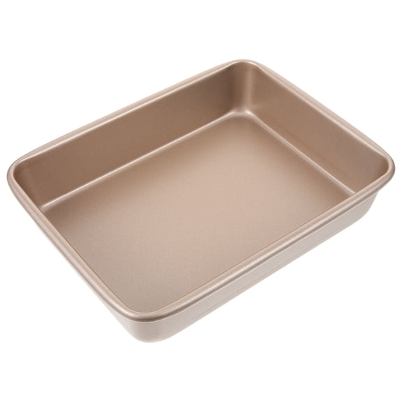HAMPPLIES Light Brown Carbon Steel Baking Pan Rectangle Cake Pan for Baking Cookies and Desserts