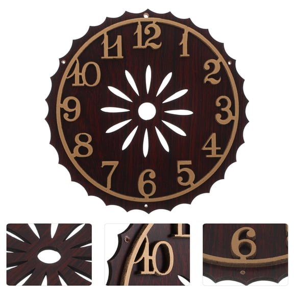 HAMPPLIES Cuckoo Clock Dial Replacement 7-inch Wood Clock Face Plate and Home Dcor
