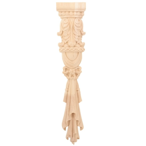 HAMPPLIES Wood Onlays Appliques Basswood Roman Column Design 1Set 11.59X2.36X0.67In