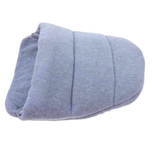 HAMPPLIES Light Grey Plush Pet Bed Triangle Shape Warm Dog and Cat Nest for Comfortable Rest