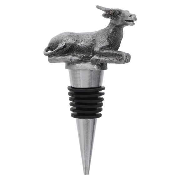 HAMPPLIES Zinc Alloy Bull Bottle Stopper Light Grey Leakproof for Sealing Use