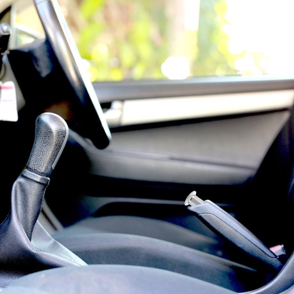 HAMPPLIES Lightweight Aluminum Alloy Drift Button Hand Brake Cover Plated Silver for Vehicle