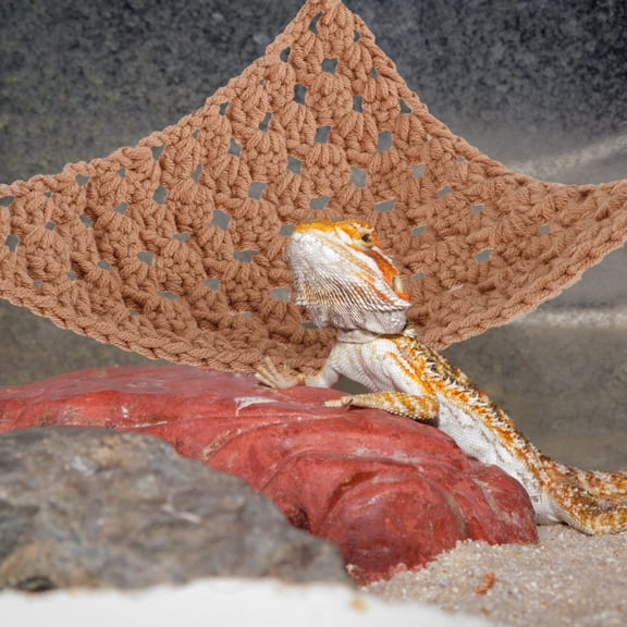 HAMPPLIES Brown Reptile Hammock Bed with Strong Cups, Lightweight and for Lizard and Snake Pets