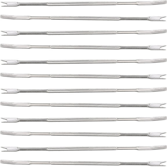 HAMPPLIES Lobster Picks 12Pcs Seafood Forks Nut Picks Silver Stainless Steel For Elegant Presentation In Restaurants