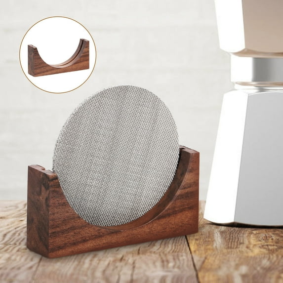 HAMPPLIES Coffee Machine Screen Stand Wood Brown 1Pack Espresso Screen Stand