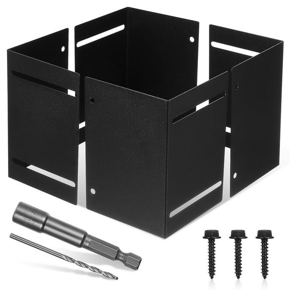 HAMPPLIES Black Mailbox Post Protector Cover, Weather-Resistant for Outdoor , 1 Set