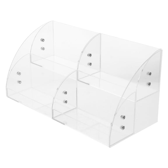 HAMPPLIES Clear Acrylic Makeup Organizer Box for Cosmetic and Face Mask Storage