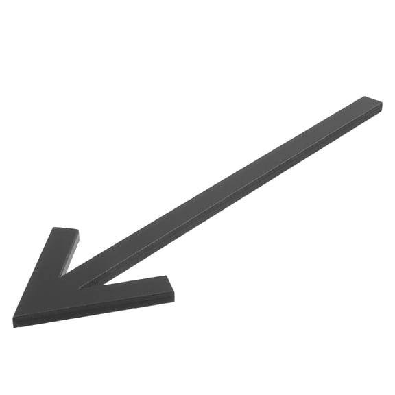 HAMPPLIES Modern Black Acrylic Arrow Wall Sign with Self-Adhesive Backing for Outdoor Yard Navigation and Event Direction