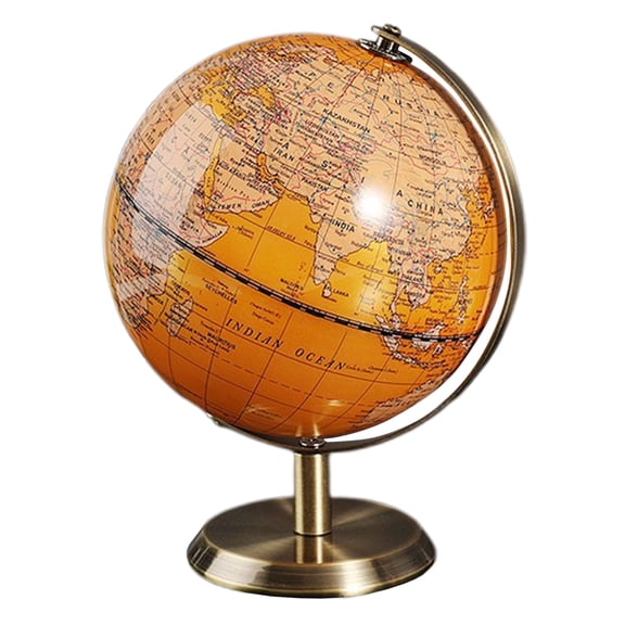 HAMPPLIES Multi Color Globe for Home Decor with Clear English Labels and Rotating World Map