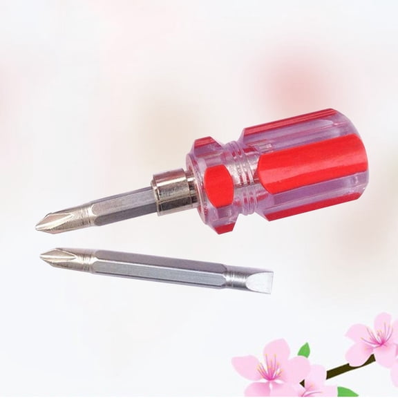 HAMPPLIES Multi-Tool 2 in 1 Screwdriver with Ergonomic Steel Handle and Replaceable Bits for Repair Use