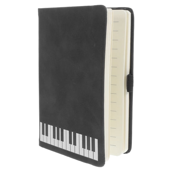 HAMPPLIES Piano Theme Notebook with Musical Notes Design, PU Cover Journal for Writing, Notes and Daily Use