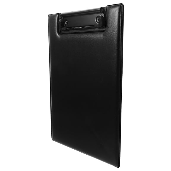 HAMPPLIES Nursing Clipboard Foldable PU Clipboards Black 1Pcs