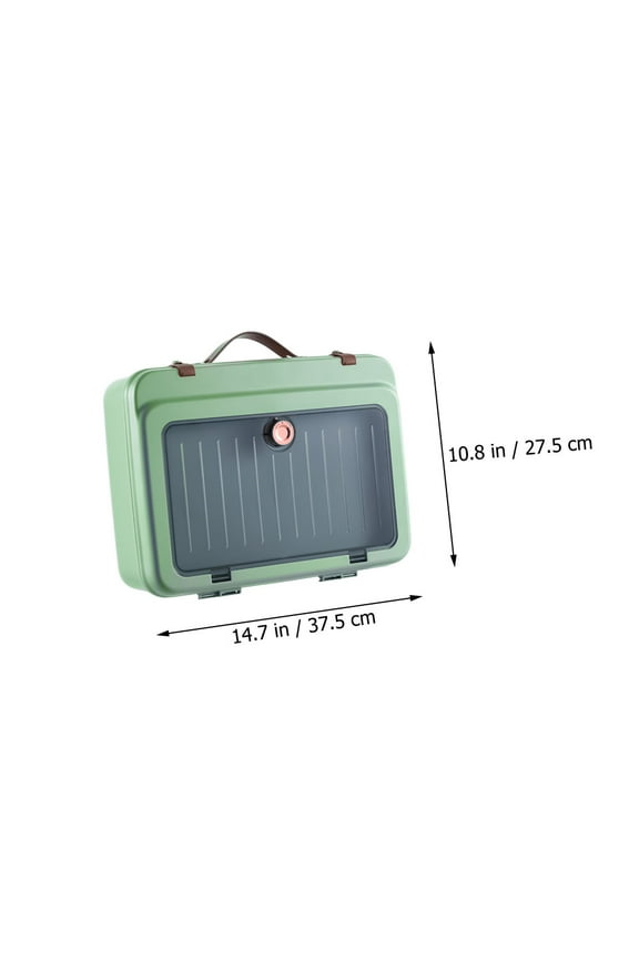 Official Document Bag 1Pack Green Abs Pet Canvas For Travel And Home Use 37.5X27.5X12.5Cm
