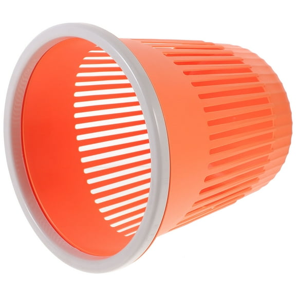 HAMPPLIES Orange Plastic Trash Can for Home Use, Material with Large Capacity and Practical Storage Solution