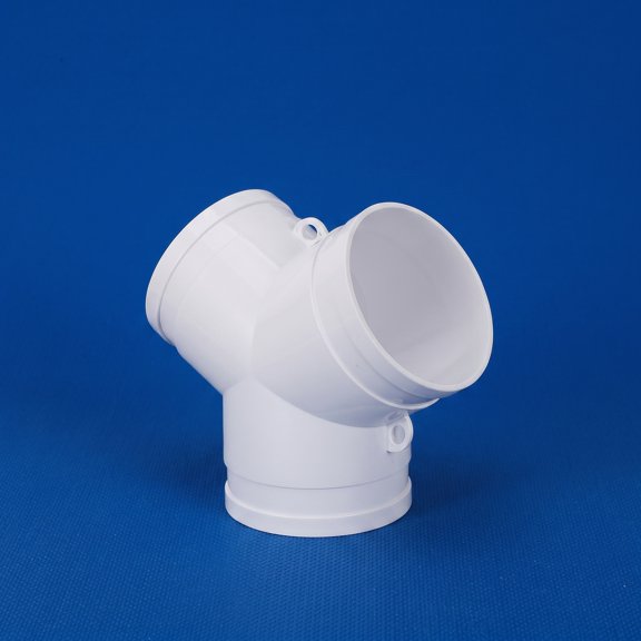HAMPPLIES PVC Y Shape Duct Connector White for Air Ventilation Hose with Wide Pipe Compatibility