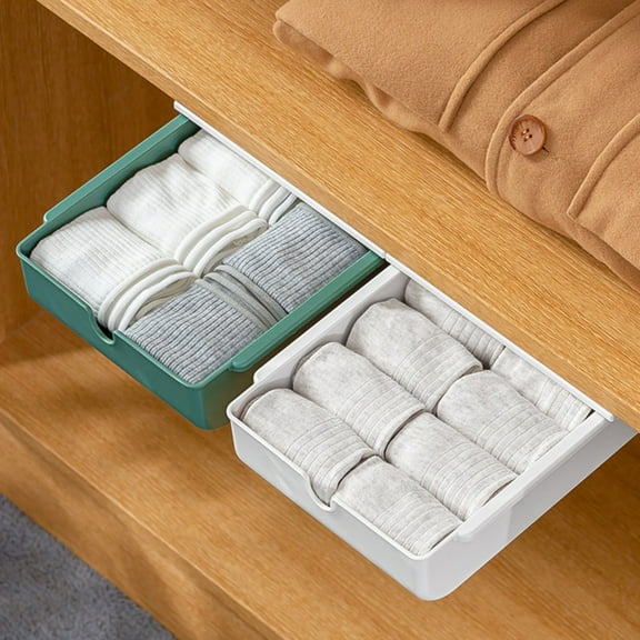 HAMPPLIES Paper Storage Organizer 1Pack White Polystyrene Acrylic Glue Under Desk 23.5x7.8in