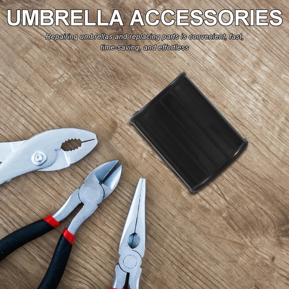 HAMPPLIES Patio Table Umbrella Wedge Plug Black with Hole Ring for Stable Outdoor Umbrella Fix