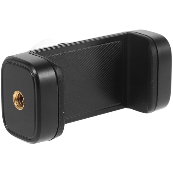 HAMPPLIES Universal Black Phone Holder Clip for Tripods, Compact and Portable Design for Easy Mounting