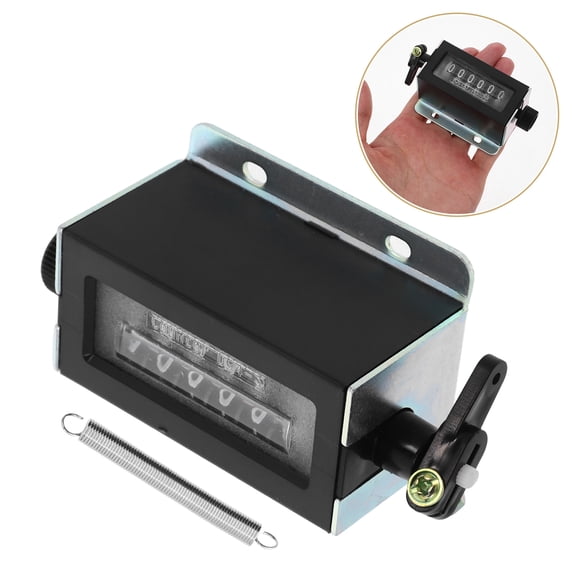 HAMPPLIES Black Handheld Tally Counter Manual Mechanical Counter for Precise Recording