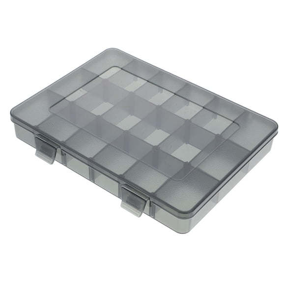 HAMPPLIES Portable Plastic Screw Organizer Box with Clear Lid and Carry Handle, Black Storage Case for Hardware