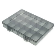HAMPPLIES Portable Plastic Screw Organizer Box with Clear Lid and Carry Handle, Black Storage Case for Hardware