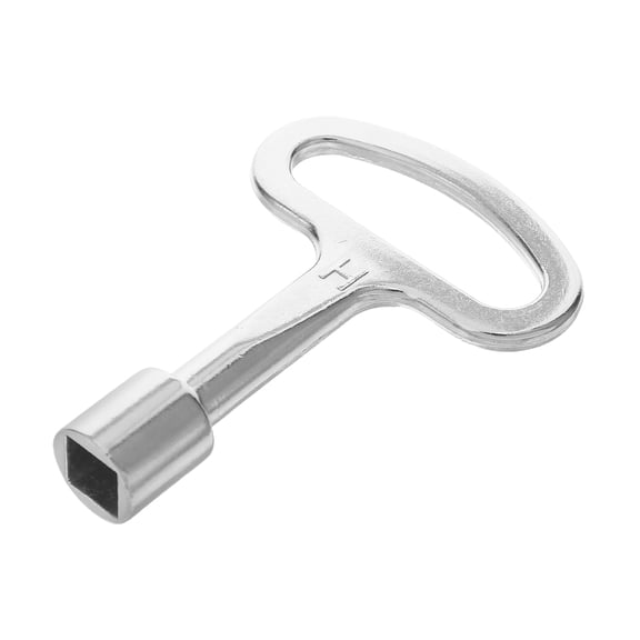 HAMPPLIES Durable Zinc Alloy Gas Valve Key - Plated Silver, Reliable, Non-Slip Operation