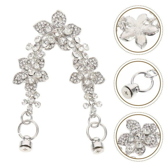 HAMPPLIES Plated Silver Phone Case Chain for Decor Durable Drop Resistance Grip Holder Easy to Install