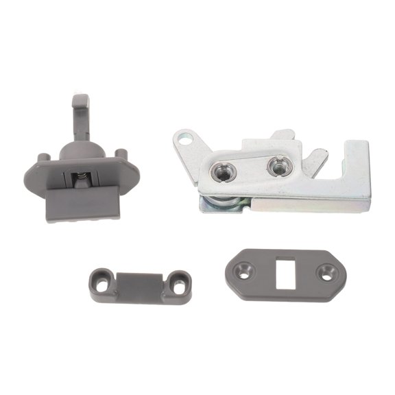 HAMPPLIES Plated Silver Rv Push Button Cabinet Latch Metal Rotary Catch Durable Flush Mount Design