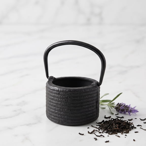 HAMPPLIES Black Cast Iron Smudge Bowl for Incense and Sage Burning with Comfortable Ergonomic Handle