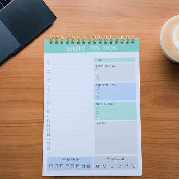 HAMPPLIES Daily Desk Planner Notepad Green for to Do List and Activity Reminders