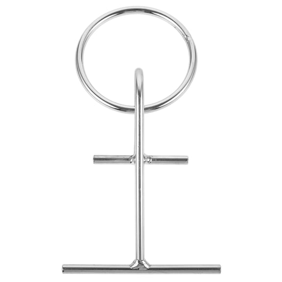 HAMPPLIES Portable Plated Silver Stainless Steel Dock Cleat Ring for Secure Boat Docking and Rope Tying
